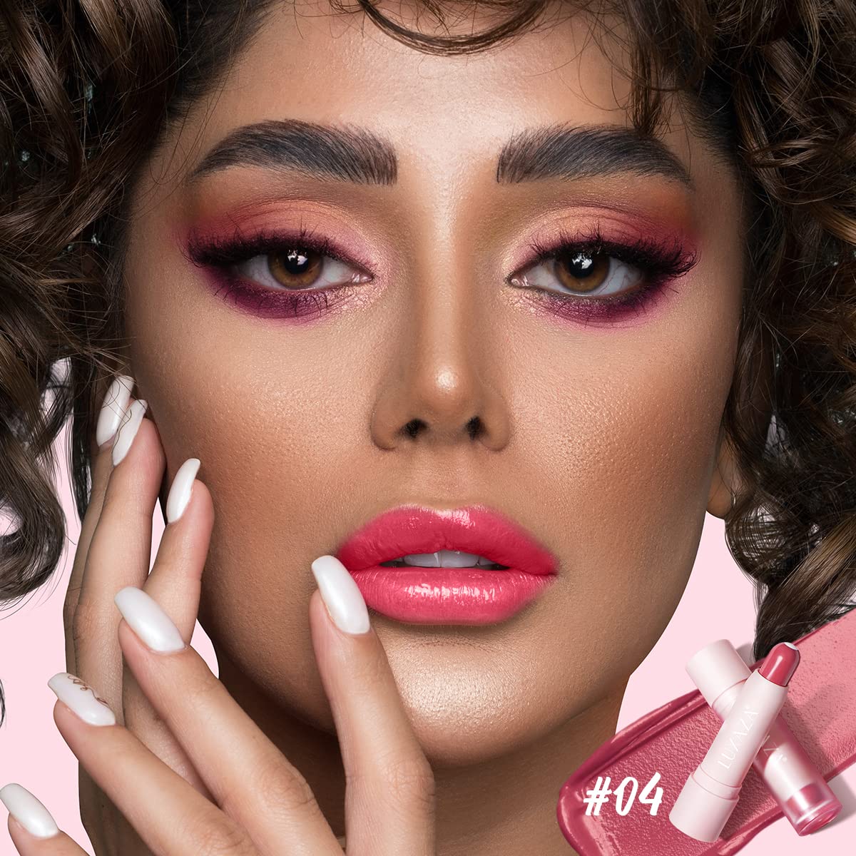 2PCS Tinted Lip Balm Chapstick with Color, Natural Semi - Gloss Finish, Hydrating/Coloring 2 in 1 Moisturizer Lip Stick for Girls & Women #02+#04