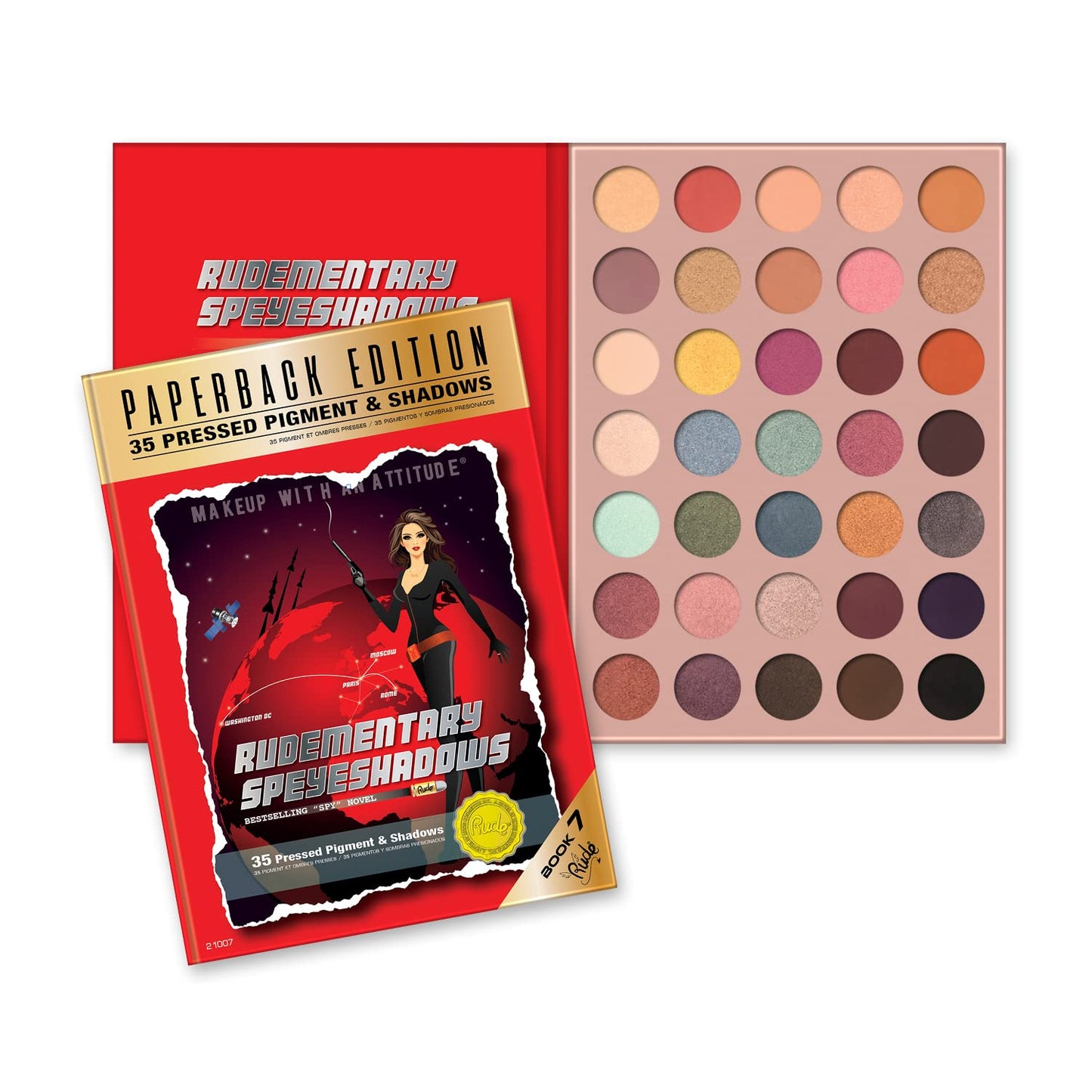 Rudementary Speyeshadows Eyeshadow Palette - Paperback Edition by Rude Cosmetics for Women - 0.74 oz Palette
