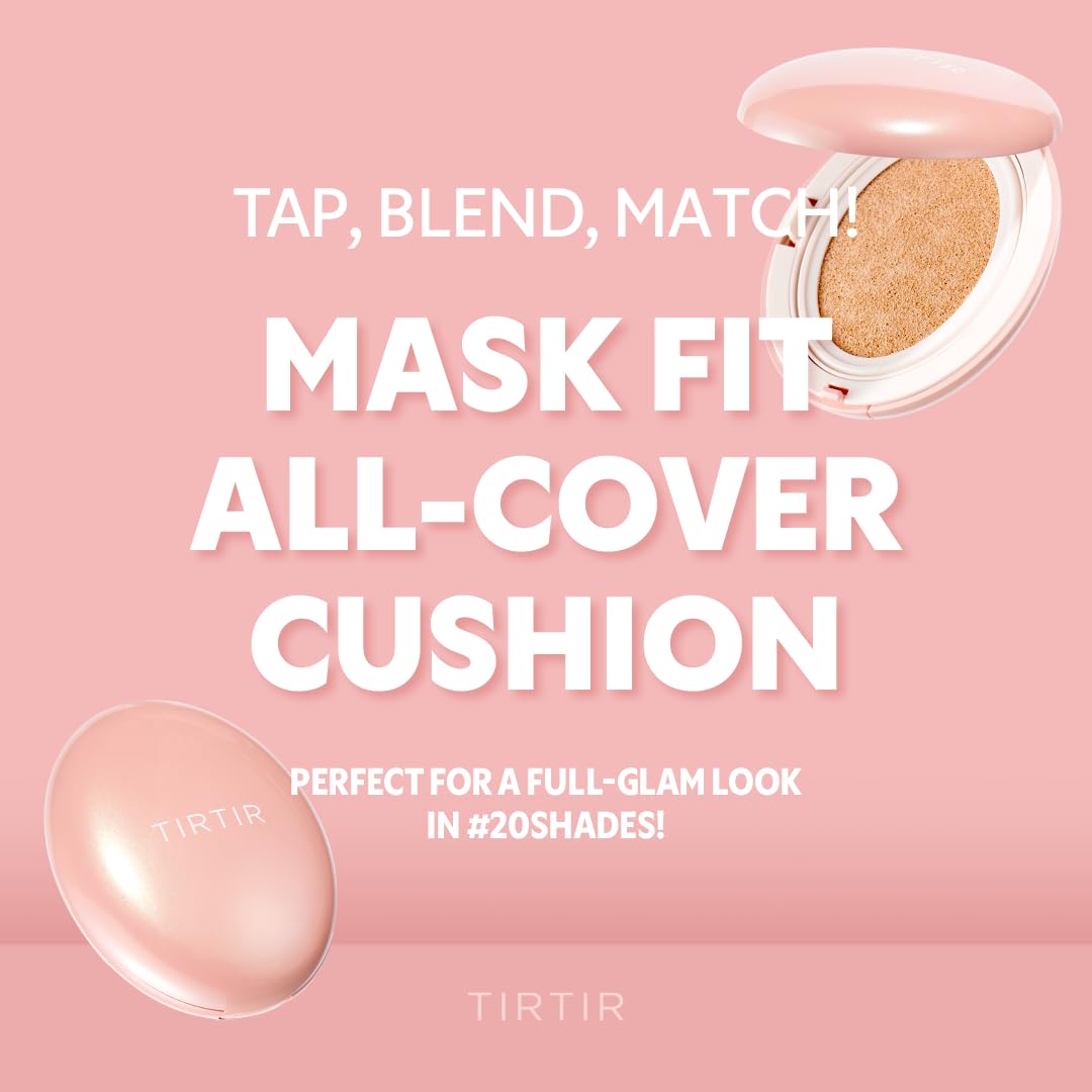 [*Mini Size*] TIRTIR All Cover Pink Cushion | Korean Cushion Foundation, (#29N Natural Beige, 0.15 Fl Oz)