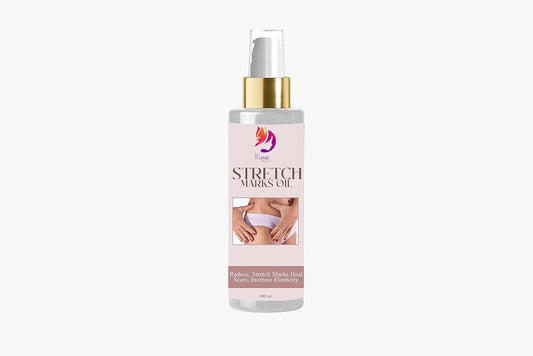 Stretch Care Oil to Minimize Stretch Marks & Even Out Skin Tone with Rosehip Calendula & Sea Buckthorn Oils No Parabens, Silicones, Mineral Oil