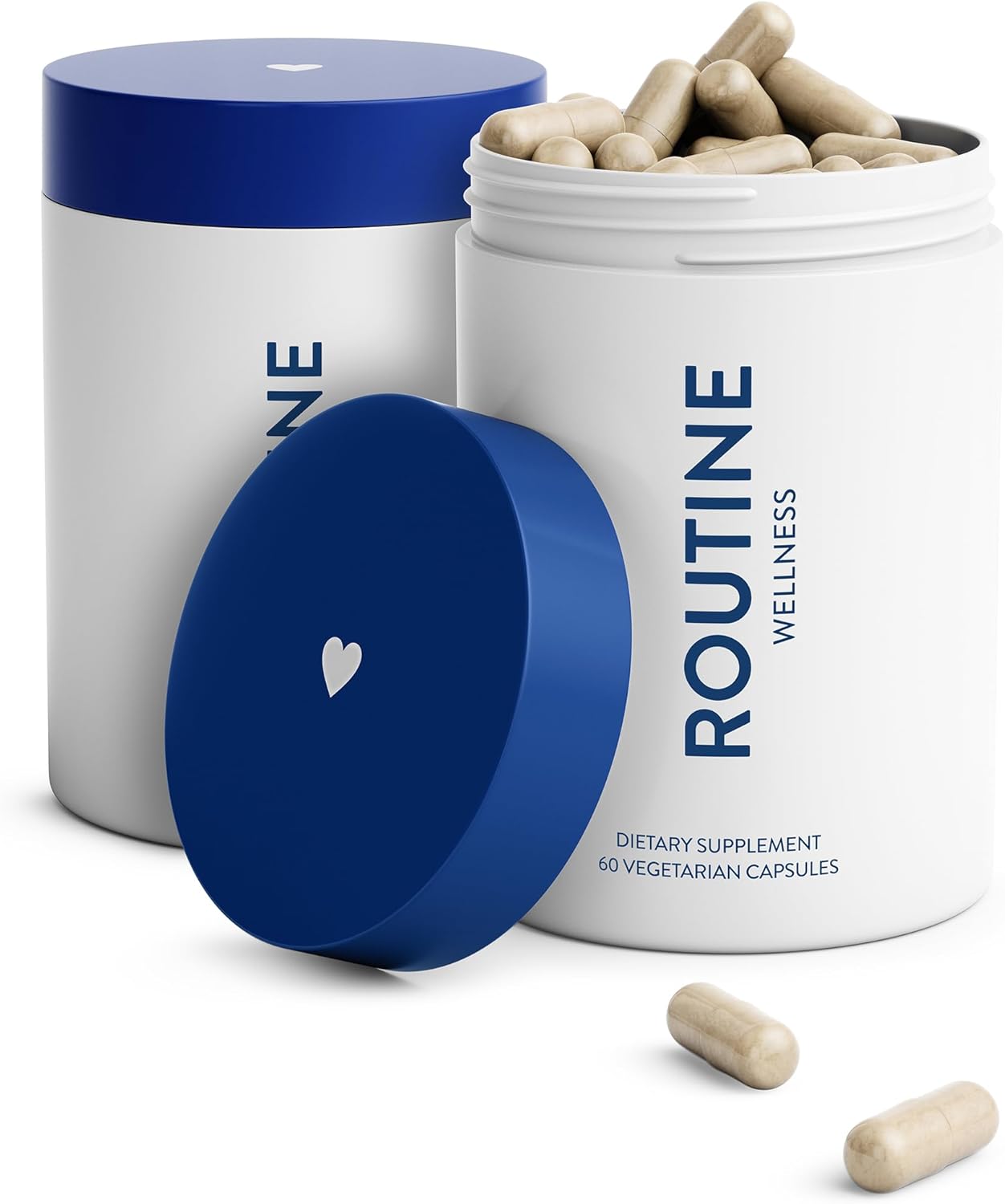 Routine Wellness Hair Growth Supplement - Clinically Proven for Thicker, Fuller Hair - Reduces Wrinkles, Fine Lines - Gluten Free, Ideal for Women & Men with Thinning Hair - 2 Bottles, 60 Day Supply