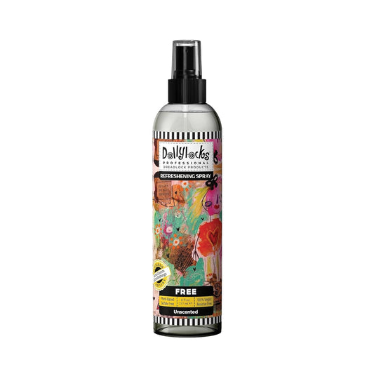 Dollylocks Refreshening Spray – Residue-Free Dreadlock & Loc Moisturizer Spray, Plant Based Deodorizer & Conditioner for Dreads, Vegan & pH-Balanced (Free Scent, 8oz)
