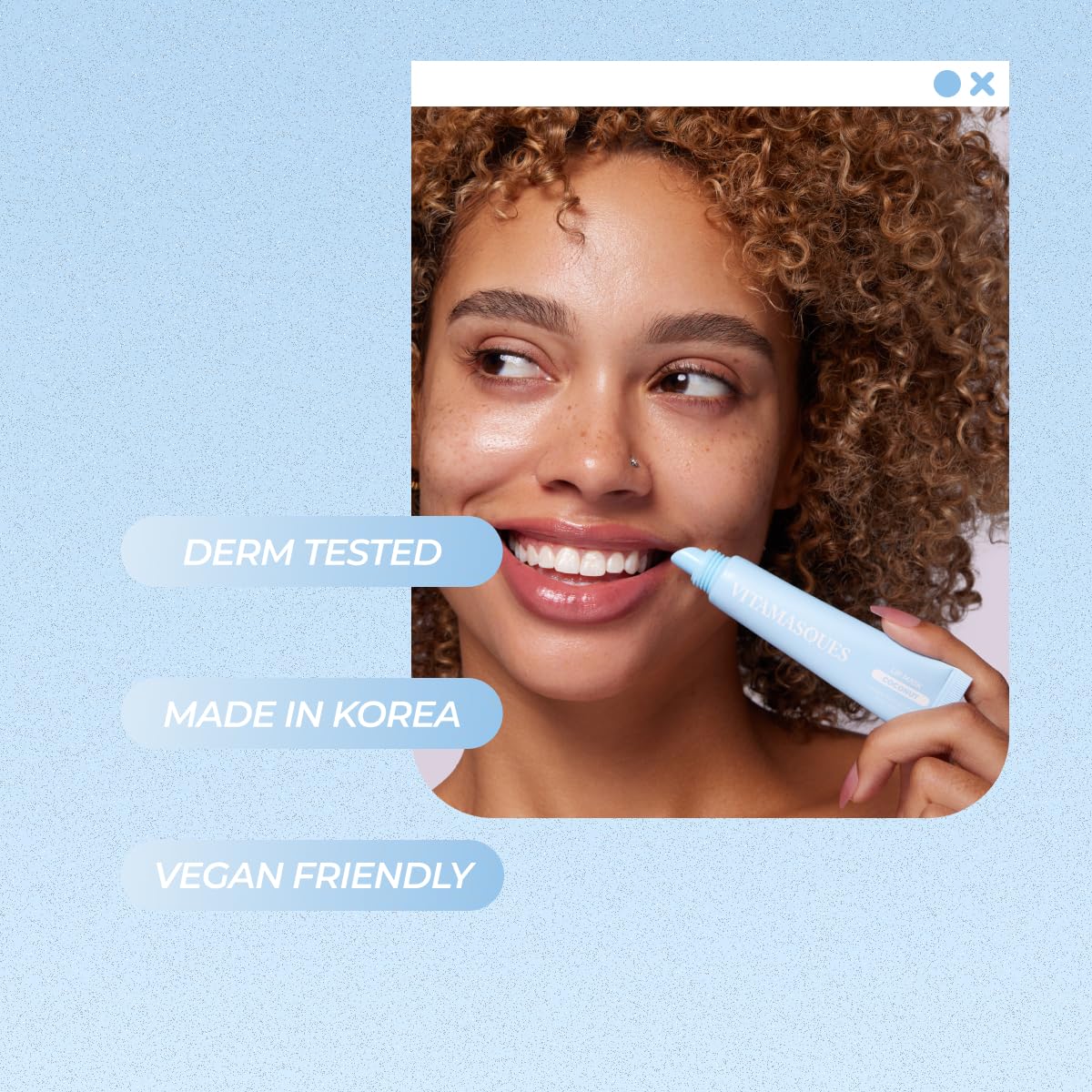 Vitamasques Overnight Lip Mask - Hydrating Coconut Flavor Lip Balm Moisturizer with Vitamins & Natural Oil Hydrates, Nourishes & Plumps Lips Area - Korean Skin Care Lip Care Products (Pack of 3)