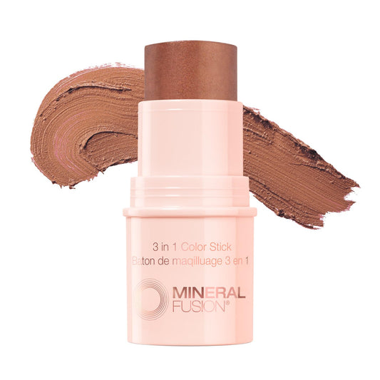 Mineral Fusion 3-in-1 Color Stick, Instant Color Pop and Blush for Cheeks, Creamy Lightweight Formula, Multi-Use Eye, Face, and Lip Makeup, Magnetic