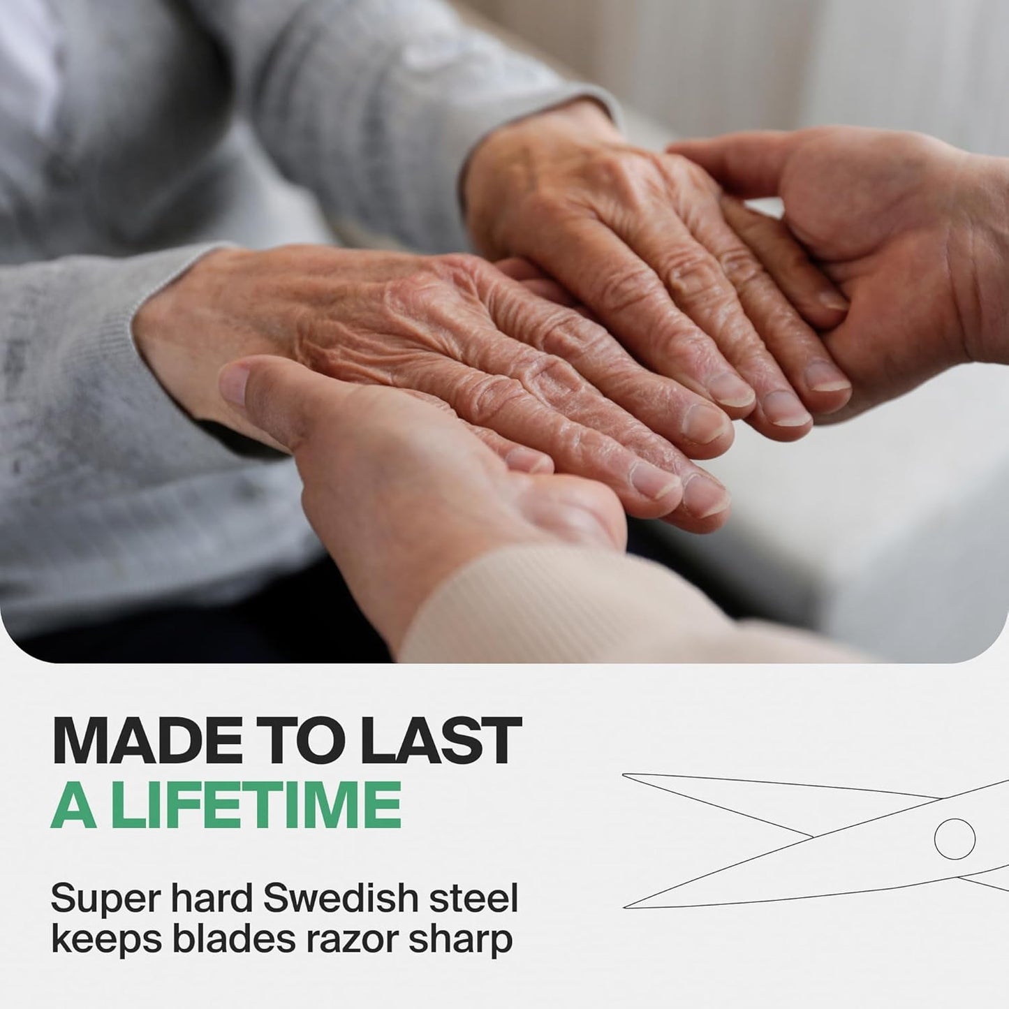 GERMANIKURE Moustache and Beard Scissors - Self-Sharpening FINOX22 Titanium Coated Stainless Steel Professional Grooming Tools in Leather Case - Ethically Made in Solingen Germany - 2706