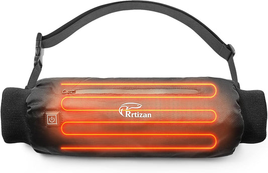 Heated Hand Warmer Pouch with 10000mAh Power Bank,Electric Hand Warmer Rechargeable with 3 Levels Heating and Adjustable Belt, Ideal for Football, Camping,Hunting, Portable and Waterproof Hand Muff