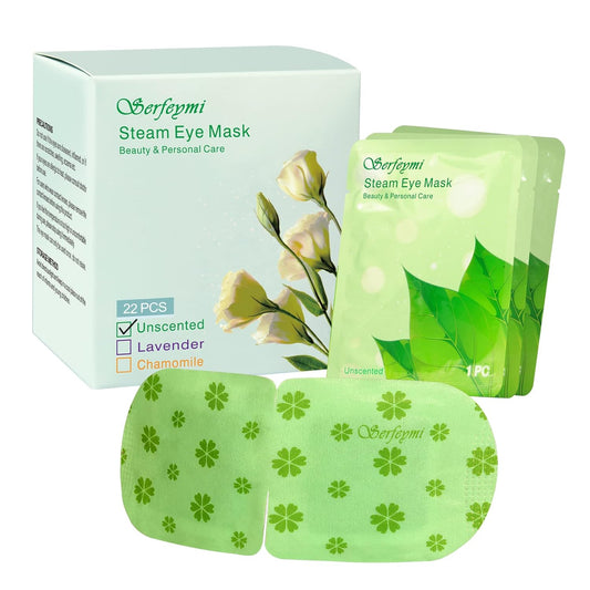 Serfeymi 22 Packs Steam Eye Masks Relieve Eye Fatigue, Self Heating Warm Eye Mask, Disposable Eye SPA Heated Eye Mask for Dry Eyes, Dark Circles, Tired Eyes, Gifts for Mother's Day (Unscented)