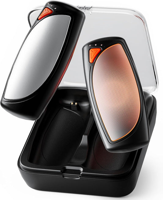 Hand Warmers Rechargeable 2 Packs, Double Sided Heating with AI Charging Case, 14000mAh Electric Hand Warmer Up to 36 Hours, Portable Heater Gifts for Christmas,Camping,Hunting