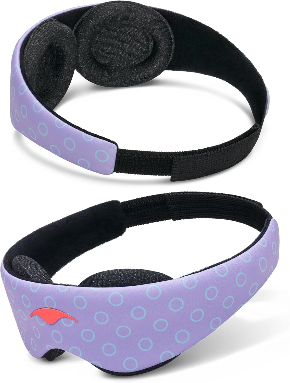 Manta Kids Sleep Mask - Comfy & Cute Blackout Sleeping Mask with Adjustable Eye Cups, Soft & Breathable Machine Washable Kids Eye Mask for Girls, Boys, Toddler Aged 6+ (Periwinkle)