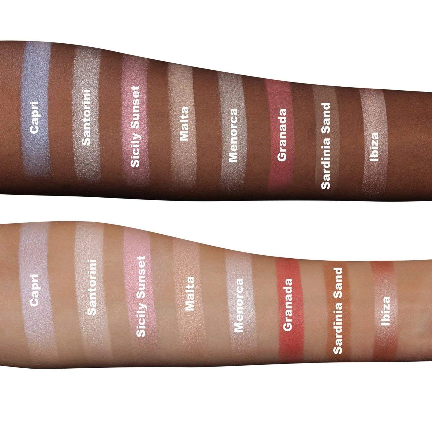 The Beauty Crop - Travel Tea Face Palette - Mediterranean Spring | Highly Pigmented Shades | Richly Toned Palette | Comes in Matte, Creamy, Metallic & Glitter Finish | Long Wearing | Cruelty Free