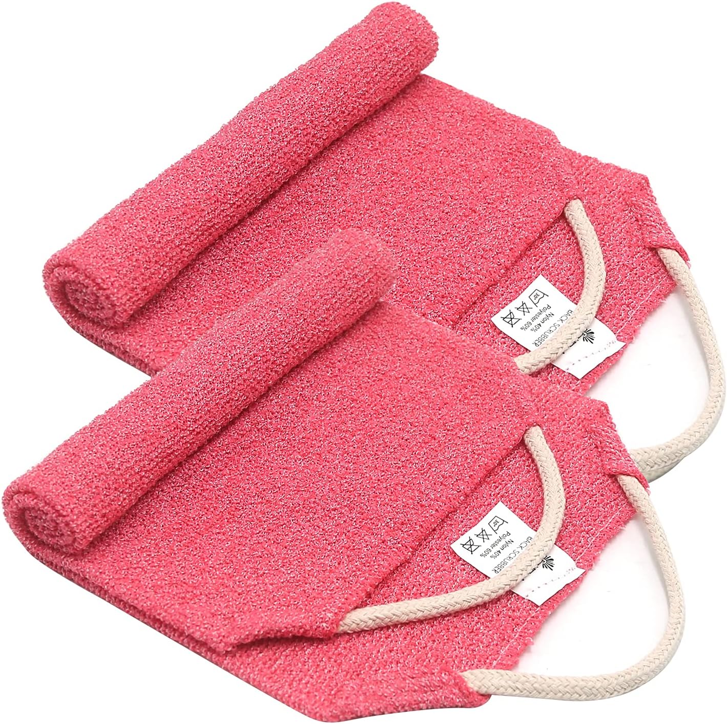 Evridwear Exfoliating Back Scrubber for Shower - Double-Sided Body Scrubber with Handles, Deep Clean, Massage & Exfoliate Back Washer for Men & Women, Invigorates Skin & Circulation