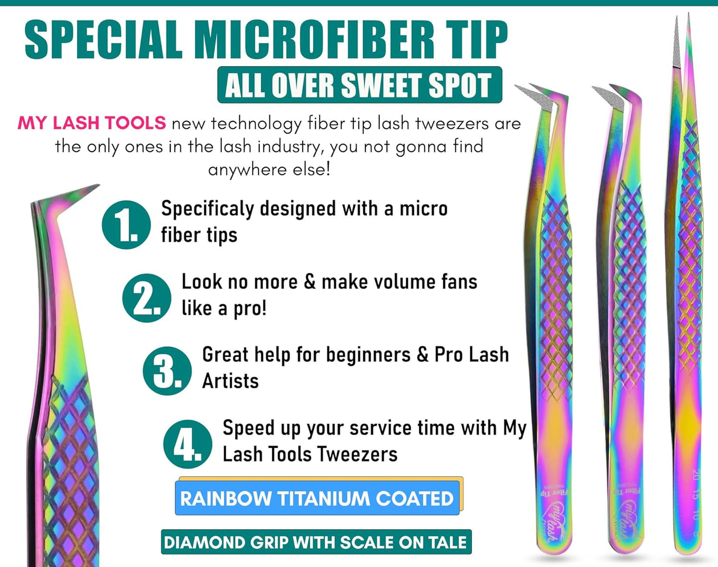 Fiber Tip Lash Tweezers Eyelash Extension Tweezers for Lash Extensions Precision Boot Volume Eye lash Extensions Tweezers Japanese Steel Isolation Tweezer fiber grip tweezers (3pcs)