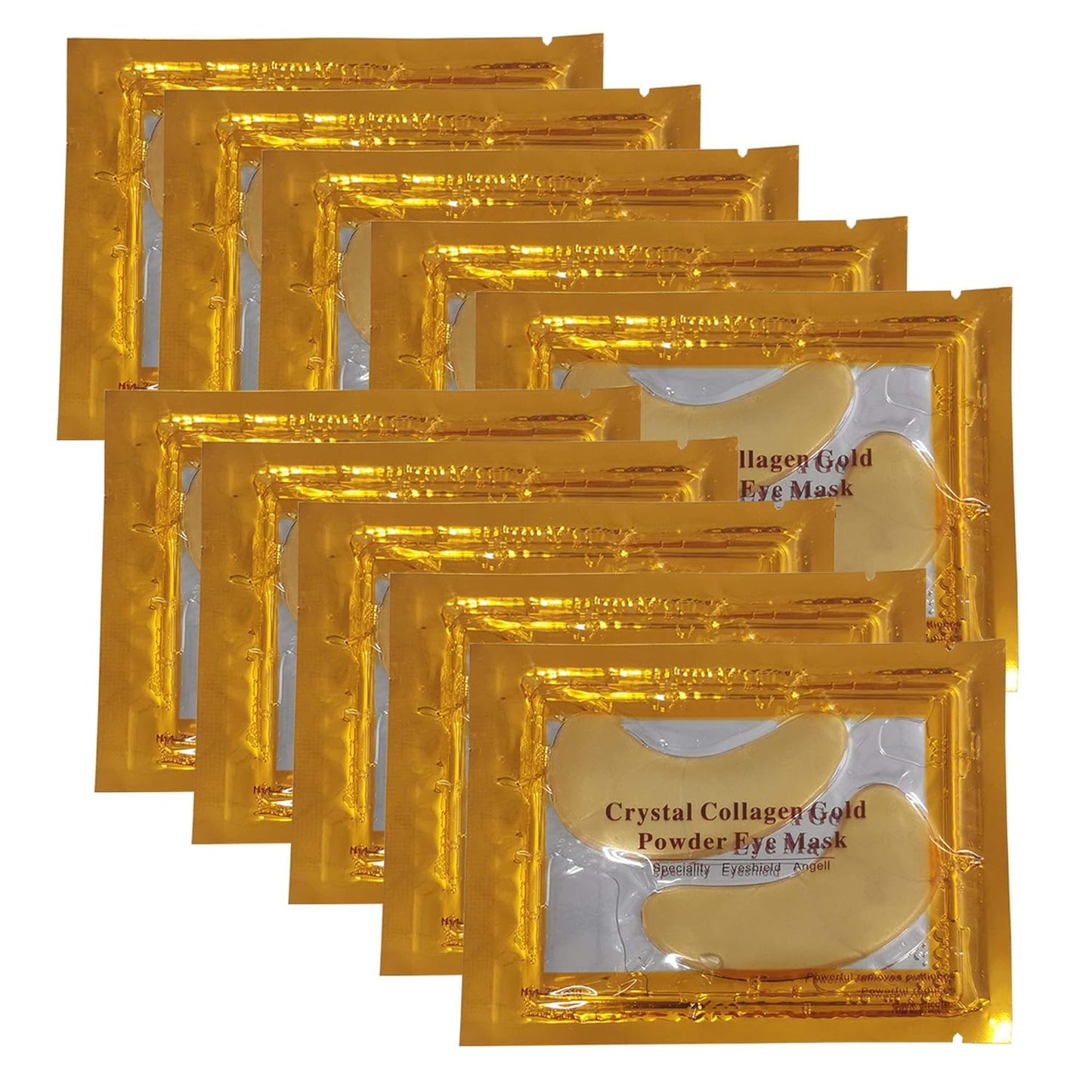 Vandarllin24K Gold Powder Gel Collagen Eye Masks Sheet Patch, Remove Bags,Dark Circles &Puffiness,Reduce Wrinkle,Moisturising,Hydrating for Blackheads (200Pairs)